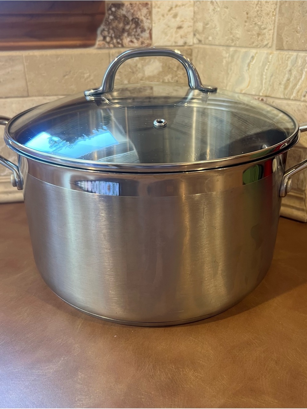 Swiss Diamond Premium Steel 5QT. Stock Pot with Glass Lid